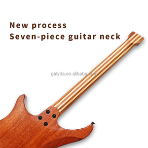 Wholesale G-700 Headless Electric Guitar Kit Cool <b>Instruments</b> Customizable 7-piece Maple neck Headless Electric Guitar - Product Image 3
