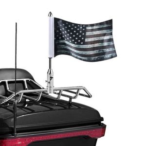 Drapeau de moto personnalisé double face en polyester de haute qualité avec support de fixation - Product Image 1