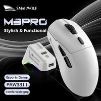 Ratón Inalámbrico para Juegos Smailwolf M3+ de Triple Modo, 12000 DPI, S205 RGB, 6 Botones Programables para PC, Portátil, Esports y Gamers
