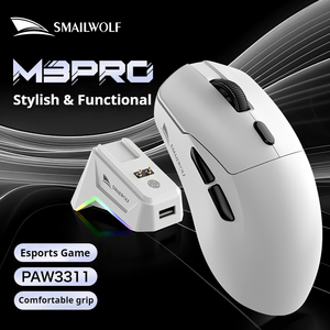Smailwolf M3+ Souris de jeu sans fil à trois modes 12000 DPI S205 RGB 6 boutons programmables pour PC portable Esports Gamer - Product Image 3