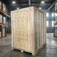 Caisse de rangement pliable en bois sur mesure, robuste, empilable, grande capacité, réutilisable, pour la logistique industrielle
