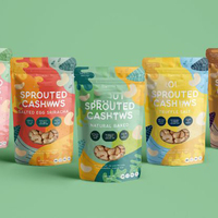 Aangepaste Print Mylar Zakken Hersluitbare Standaard Zakje Voor Droge Vruchten Noten Snack Voedsel En Melk Geur Proof Emballage
