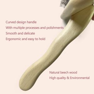Spazzola per Cani con Manico in Legno e Setole Morbide, Rimuove Nodi e Pelo, Produzione Diretta Baoli - Product Image 5
