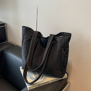 Nuova Borsa Tote in Tela Personalizzabile con Logo, Semplice e alla Moda, Portatile, Leggera, Grande Capacità, con Cerniera, da Donna - Product Image 1
