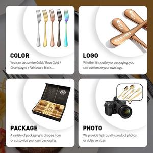 Ensemble <span class=keywords><strong>de</strong></span> couverts <span class=keywords><strong>de</strong></span> mariage en acier inoxydable, finition martelée or et argent, 65 pièces (<span class=keywords><strong>couteaux</strong></span>, fourchettes, cuillères) pour la maison et la restauration - Product Image 5