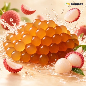 ลูกอมลิ้นจี่มะม่วงแบบแตกในปาก ฮาลาล สำหรับชงชาไข่มุก ชานม และของหวาน - Product Image 1