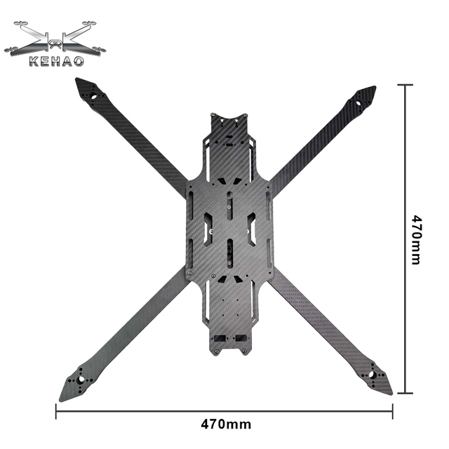 13 Inch FPV Carbon Fiber Racing Drone Frame Kit Set for Long Range Black 770.8g Light & High Strength