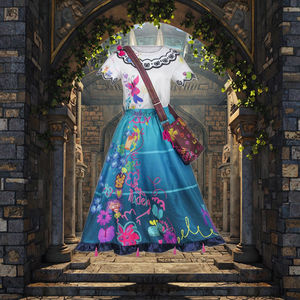 Encanto <span class=keywords><strong>Mirabel</strong></span> vestido de princesa Halloween carnaval actuación Ropa Étnica Cosplay Tv película disfraces para niños y adultos - Product Image 6