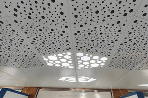 4mm Anti-Static Fireproof Decorative Aluminum Gypsum Board Perforated <strong>Panel</strong> Sound Absorbing Ceiling 60x270 Wood Warehouse - Product Image 6