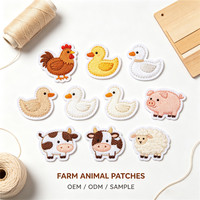 Patchs brodés Kawaii Mignons Monstres, Nuages et Étoiles en feutre, badges appliqués pour vêtements d'enfants, artisanat DIY, vente en gros