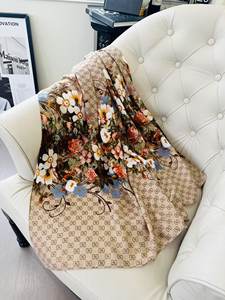 高品质多色印花涤纶围巾女士碎花方形披肩定制夏季长设计数码批发 - Product Image 6