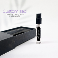 Logo personnalisé Imprimer 1.5ml 2ml 2.5ml Mini Testeur Décanter Parfum Flacon En Verre Bouteilles De Parfum Avec Boîte De Carte En Papier