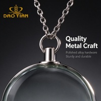 Collier photo en verre cristal vierge en gros à prix abordable, nouveau pendentif médaillon cœur en verre pour photos, coffret cadeau mariage et Saint-Valentin