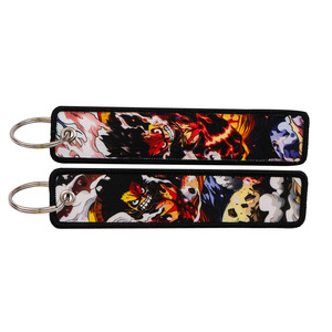 Porte-clés brodé en tissu tissé style <span class=keywords><strong>400</strong></span> One Piece Luffy Zoro Anime avec broderie Jet pour porte-clés tendance - Product Image 4