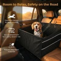 Housse de siège auto pour chien, tapis de siège arrière pour animaux, lit pour chien en tissu Oxford, imperméable, résistant aux taches, respirant, base robuste