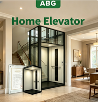 Single Person Silent Panoramic Home Elevator with Slim Cabin, Compact Shaftless Mini Villa Residential Lift for Single Occupancy