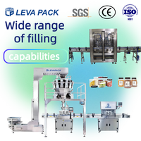 Ligne de production automatique à tête unique pour le remplissage de granulés (grains de café, aliments pour animaux, céréales, sucre, pilules de vitamines) en pots/bouteilles