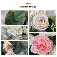Fournisseur direct d'usine, prix bas, roses artificielles réalistes faites à la main, boule de fleurs pour la décoration de la maison, les mariages et Noël