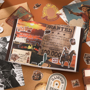 Mỹ Tây thẩm mỹ sổ lưu niệm Hộp Quà Tặng-simno Vintage A6 lưới máy tính xách tay + cao bồi dán & Washi Băng - Product Image 6