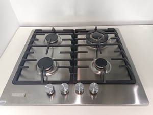 Table de cuisson à gaz encastrable avec allumage électrique par batterie, 4 brûleurs, panneau en acier inoxydable, protection anti-flamme, vanne de sécurité, hôtel, usage domestique - Product Image 2