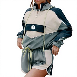 Unisex Lightweight Nylon Windbreaker Fitness <b>Jackets</b> & Hood Zipper Printed Casual Outdoor <b>Summer</b> Wear Short Set <b>Jacket</b> for <b>men</b> - Product Image 6