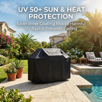 Housse de barbecue en polyester imperméable de 58 pouces, résistante aux intempéries, pour barbecue extérieur, anti-UV, anti-déchirures, housse de barbecue pour terrasse