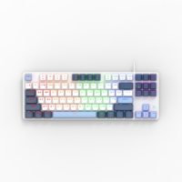 Clavier de jeu PC ultra-premium 100 % anti-ghosting compact 87 touches russe rétroéclairé USB-C filaire RGB programmable