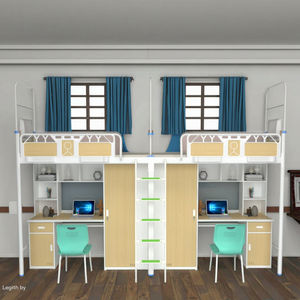 Современная школьная мебель, двухместная железная кровать для студентов, удобная металлическая спальня-Лофт - Product Image 5