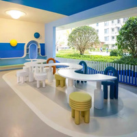 Ensemble de meubles de maternelle en bois personnalisés modernes, chaises en forme de S, école, hôtel, chambre à coucher, salon - Montage facile, durable, sûr