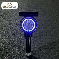 Balise solaire 2-en-1 pour cône de signalisation avec batterie de secours, en ABS/PC, indice IP66, portée visuelle de 1000 m, garantie 1 an, pour la sécurité routière