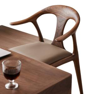 Silla minimalista de madera maciza, diseño de pico de pato de nogal negro norteamericano, silla para sala de estar, estilo chino moderno - Product Image 5