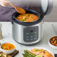 Cuisinière à riz intelligente multifonctionnelle - Capacité de 5 à 10 tasses, en acier inoxydable, avec fonctions de cuisson lente et de cuisson à la vapeur pour la cuisine à domicile