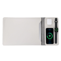 Cadeaus voor kantoorartikelen 15W draadloos opladen 5-in-1 laptophoes mat bureau lederen laptoptassen muismat kantoor gaming