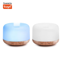 LEDEAST TUYA WiFi 500ml APP Télécommande avec veilleuse LED Humidificateur d'air Diffuseur d'arômes