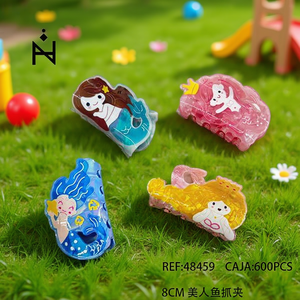 Fermaglio per capelli Nini a forma di sirena, 8 cm, design a cartoni animati per bambini e ragazze - Product Image 3