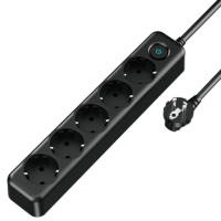 Outlet Power Strip 16 A 4000 W 5 Cables de alimentación de CA Enchufe de extensión Cable de extensión eléctrico universal de Europa