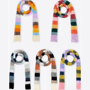 Sciarpa Lunga a Righe in Mohair Y2K Personalizzabile con Logo, Sottile, Soffice e Colorata, Lavorata a Maglia, <span class=keywords><strong>per</strong></span> Donna - 16 Anni di Esperienza di Fabbrica - Product Image 5