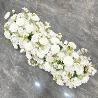 Décoration florale artificielle transfrontalière en soie rose pour mariage, train de fleurs, demande en mariage, centre de table