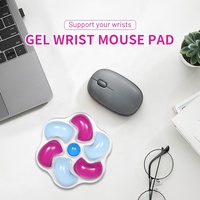 Tapis de souris en forme de moulin à vent, tapis de souris de dessin animé, tapis de souris en cristal rose pâle, tapis de souris transparent, tapis de souris de jeu pour la maison et le bureau