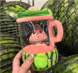 Tanaka Rotating Banana Juicer Plush <b>Toy</b> PP Cotton Filling Stress Relief Mesh Lining Washed Finish Drawstring Pendant Fruit Doll - Product Image 6