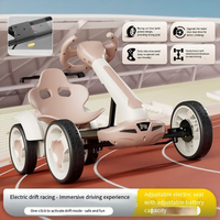 Go Kart Eléctrico con Control Remoto para Niños, Cuatro Ruedas, Luces LED, Música, para Exteriores, Certificado CE, Velocidad Máxima de 8 KM/H, Carga de 90 KG