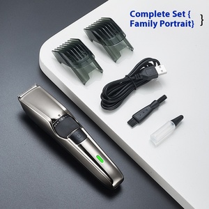 Cabello eléctrico recargable por USB para cortadora de pelo <span class=keywords><strong>Styler</strong></span>, recortadora de barba doméstica, tijeras de pelo de longitud ajustable para reparación de barba - Product Image 2