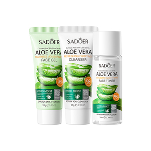 ชุดผลิตภัณฑ์บำรุงผิวหน้าและผิวกาย Sadoer Vegan Aloe Vera Witch Hazel ขนาดพกพา 20 มล. 20 กรัม ประกอบด้วยคลีนเซอร์ โลชั่น ครีม บำรุงผิวชุ่มชื้น ปลอบประโลมผิว สำหรับผิวแห้ง - Product Image 4