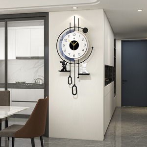 <span class=keywords><strong>Horloge</strong></span> <span class=keywords><strong>murale</strong></span> décorative nordique noire <span class=keywords><strong>et</strong></span> blanche avec ours, grande <span class=keywords><strong>horloge</strong></span> <span class=keywords><strong>murale</strong></span> numérique ornementale pour salon - Product Image 3