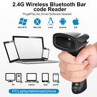 Escáner de Códigos de Barras Portátil JR05W para Teléfono Android y PC, 1D-2D, Código QR, Inalámbrico, Interfaz USB, en Stock