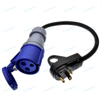 Câble adaptateur de prise NEMA TT-30P vers prise industrielle CEE 32A avec câble en caoutchouc 3x6mm²