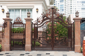 Panneaux de clôture haut de gamme en fer forgé, écologiques, avec cadre galvanisé et peint, modélisation 3D, pour villa, jardin, résidence - Product Image 3