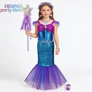 HESPER El disfraz de princesa sirena para Halloween es ideal para una fiesta de cumpleaños. Es un material de poliéster hecho a medida. - Product Image 1