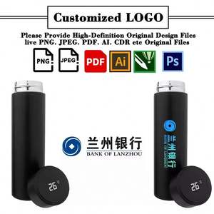 Botellas de Agua Inteligentes Digitales con Aislamiento de Doble Pared de Acero Inoxidable de 500 ml, Logotipo Personalizado, con Pantalla LED de Temperatura - Product Image 2