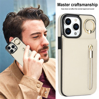 Étui en Cuir PU pour Téléphone Portable, Pochette Support de Cartes, Portefeuille pour iPhone 16, Housse de Protection Mobile
